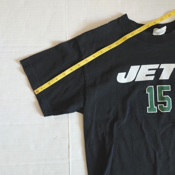 NFL New York Jets Tim Tebow #15 Tshirt Youth XL Black Short Sleeve Made in Mexio - Picture 12 of 12